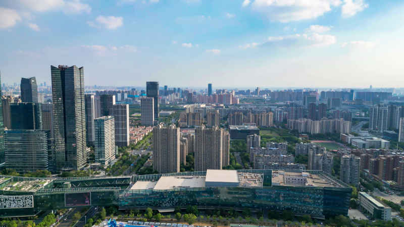 安徽合肥城市风光航拍图 