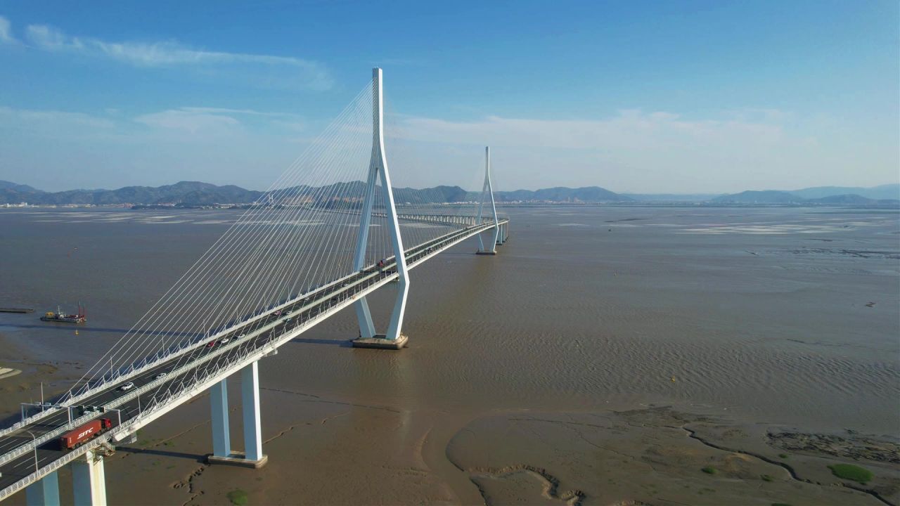 厦门航拍厦漳大桥景观