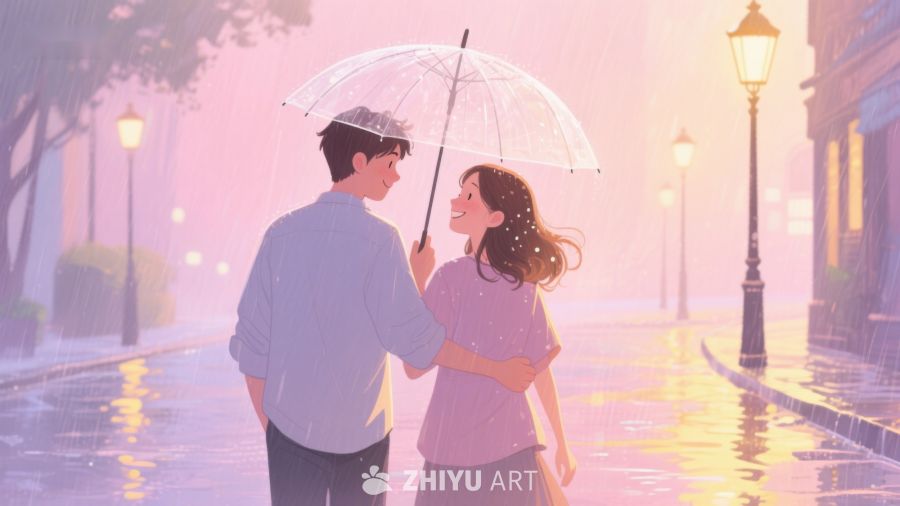 雨中漫步的恋人 654