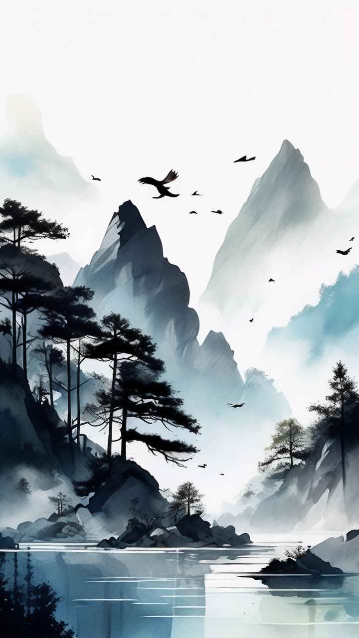 山水画国风背景 75