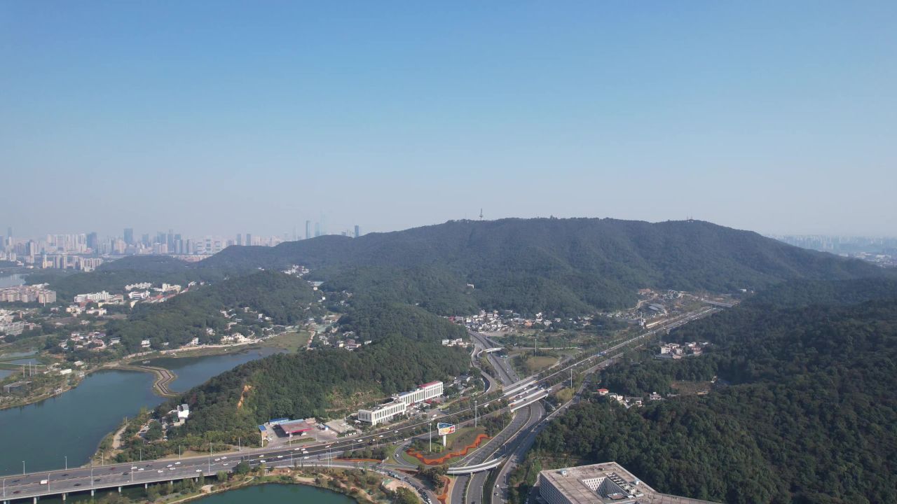 湖南长沙城市风光地标建筑航拍 