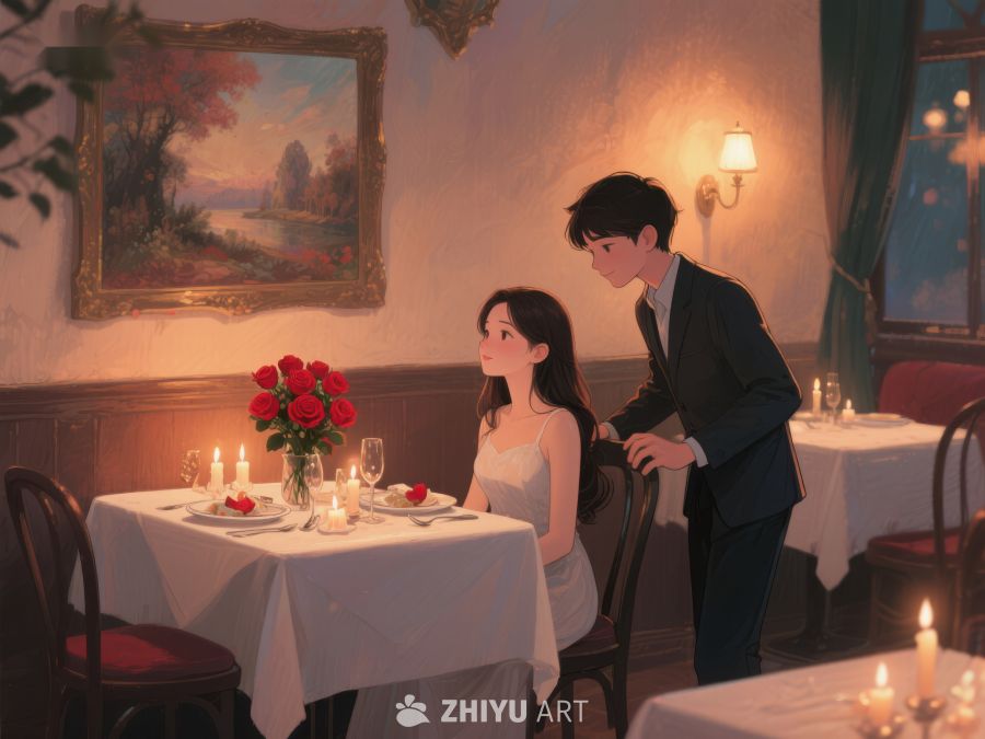 餐厅里的浪漫晚餐 2