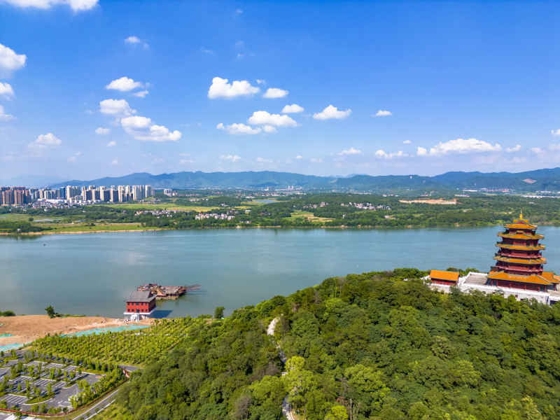 江西吉安神岗山航拍摄影图 