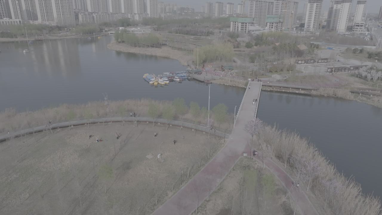 城市公园的悠闲时光