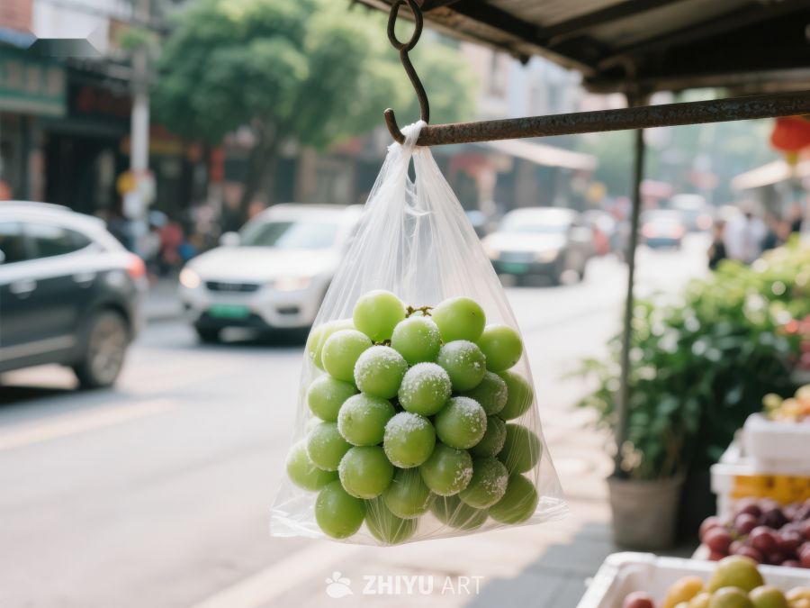 街头悬挂的青葡萄 316