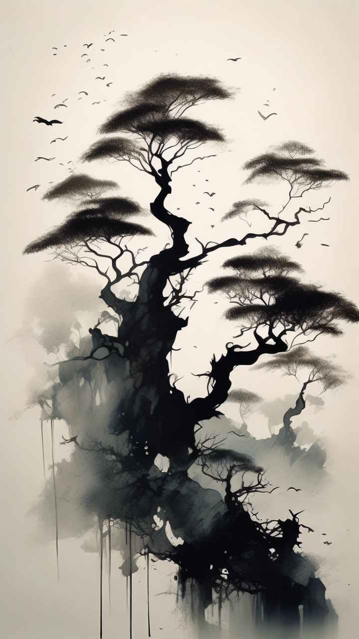 古风山水画唯美背景图 6