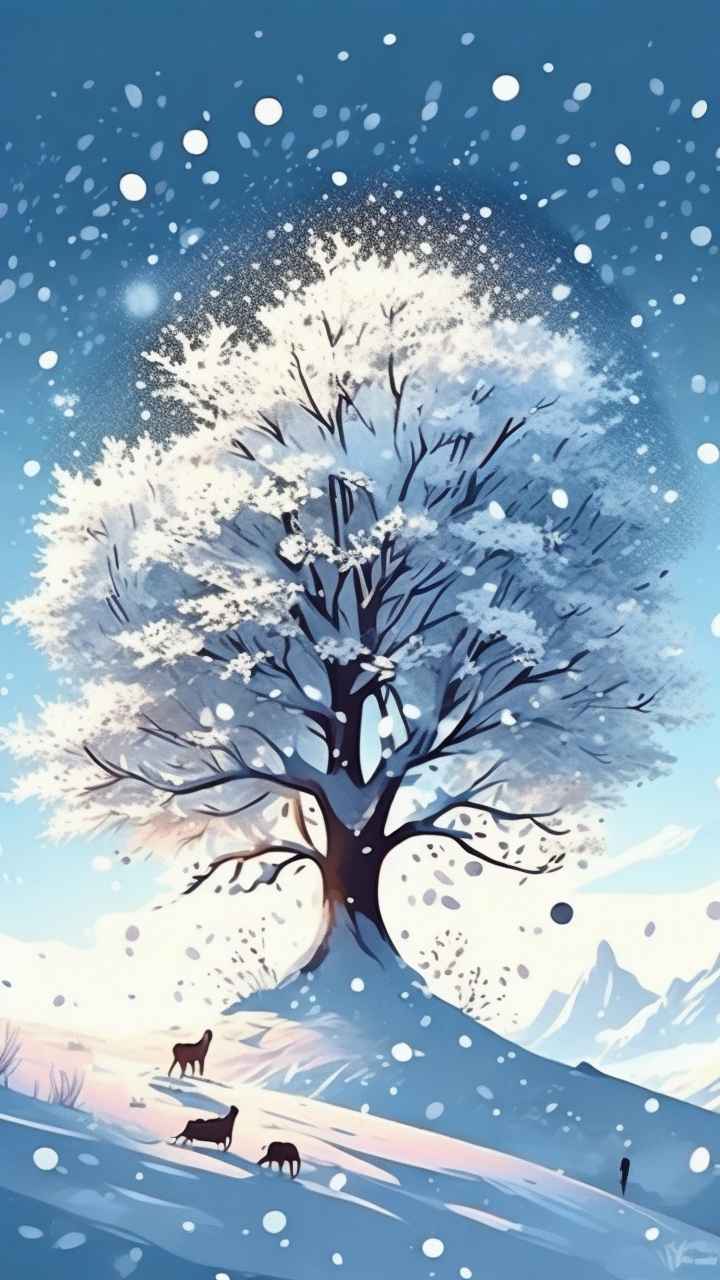 雪景户外背景 2