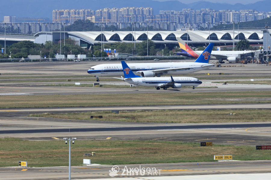 机场飞机起降场景