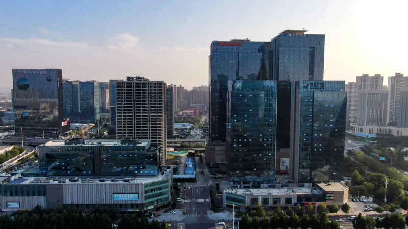河南郑州城市风光航拍图 