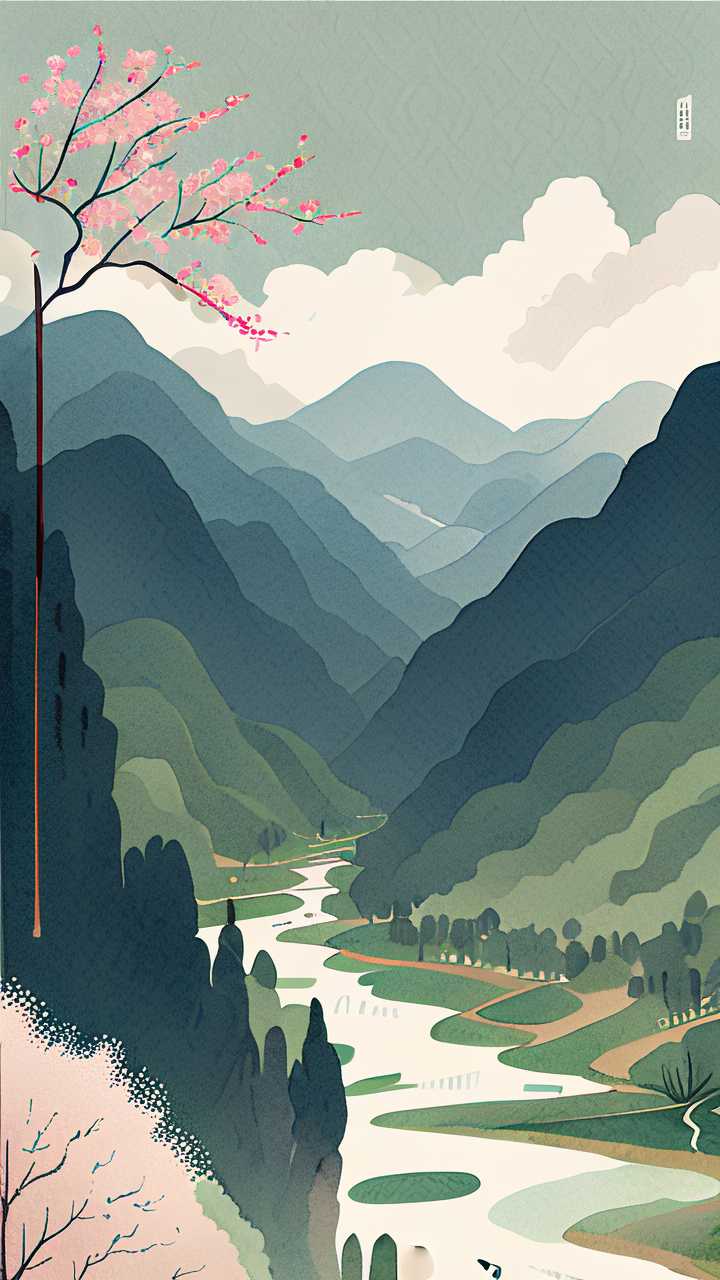 春季谷雨插画