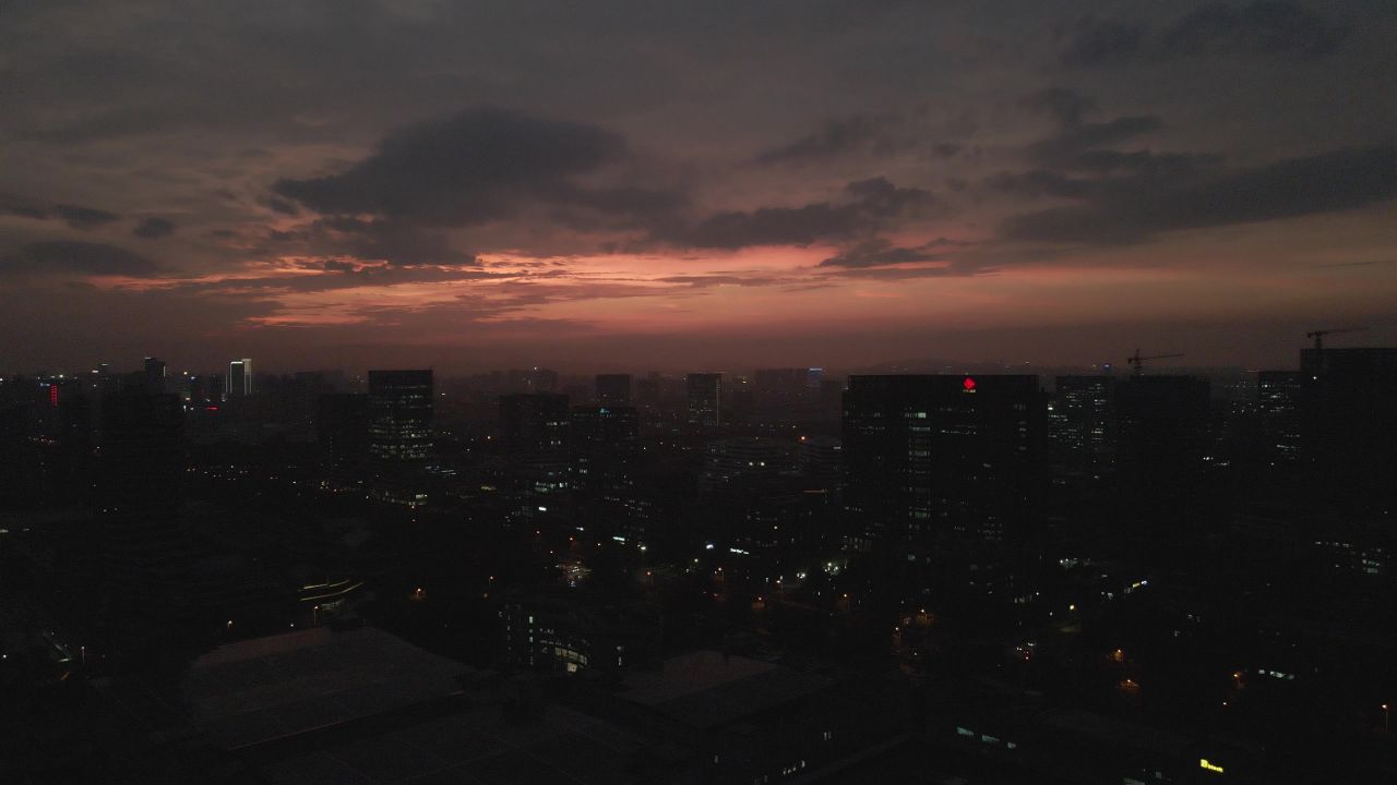 航拍-钱塘区-下沙-夜景-晴天 5