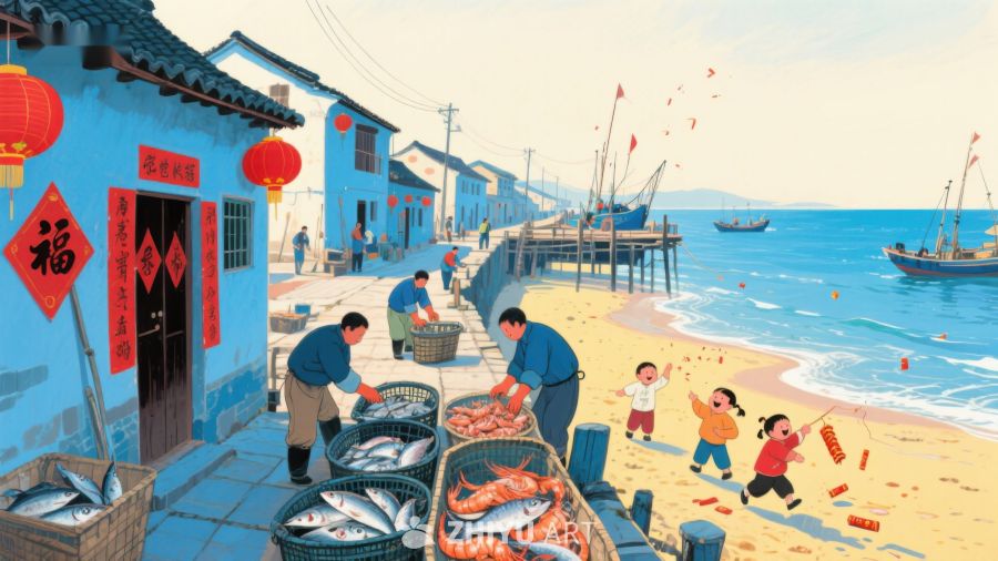 海滨小镇的丰收与欢庆 325