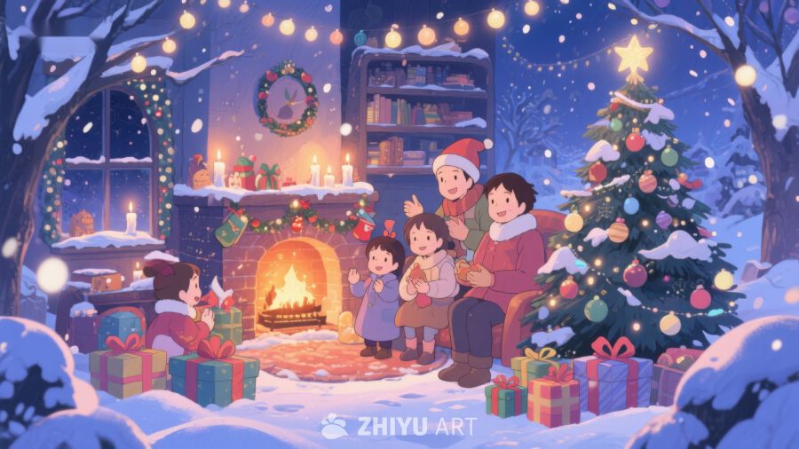 温馨家庭共度圣诞夜 251