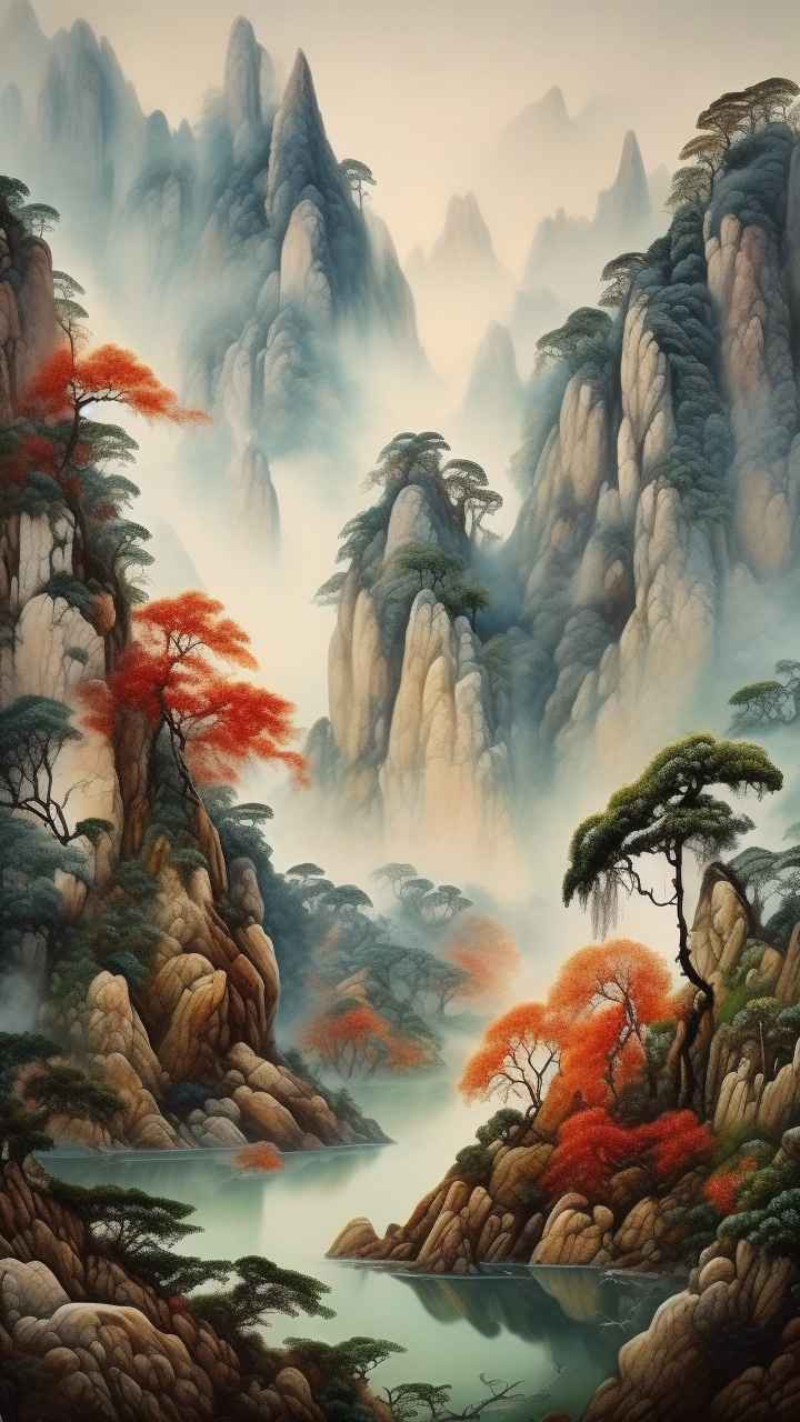 山水风景插画 29