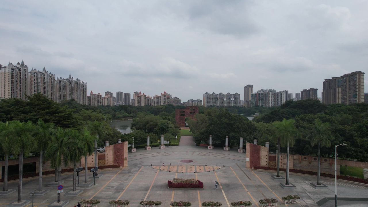 广东佛山亚洲艺术公园航拍