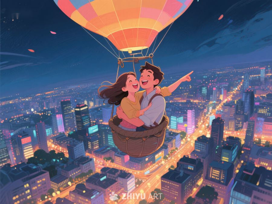 热气球上的夜空之旅 602