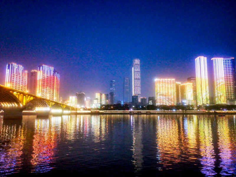 湖南长沙城市夜景灯光摄影图