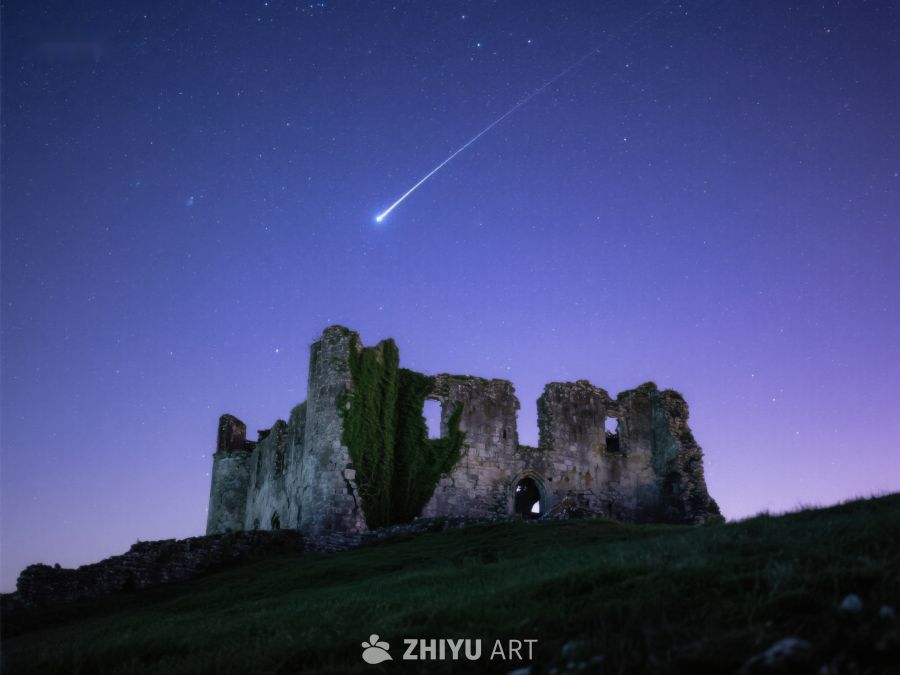 流星划过古堡夜空 47