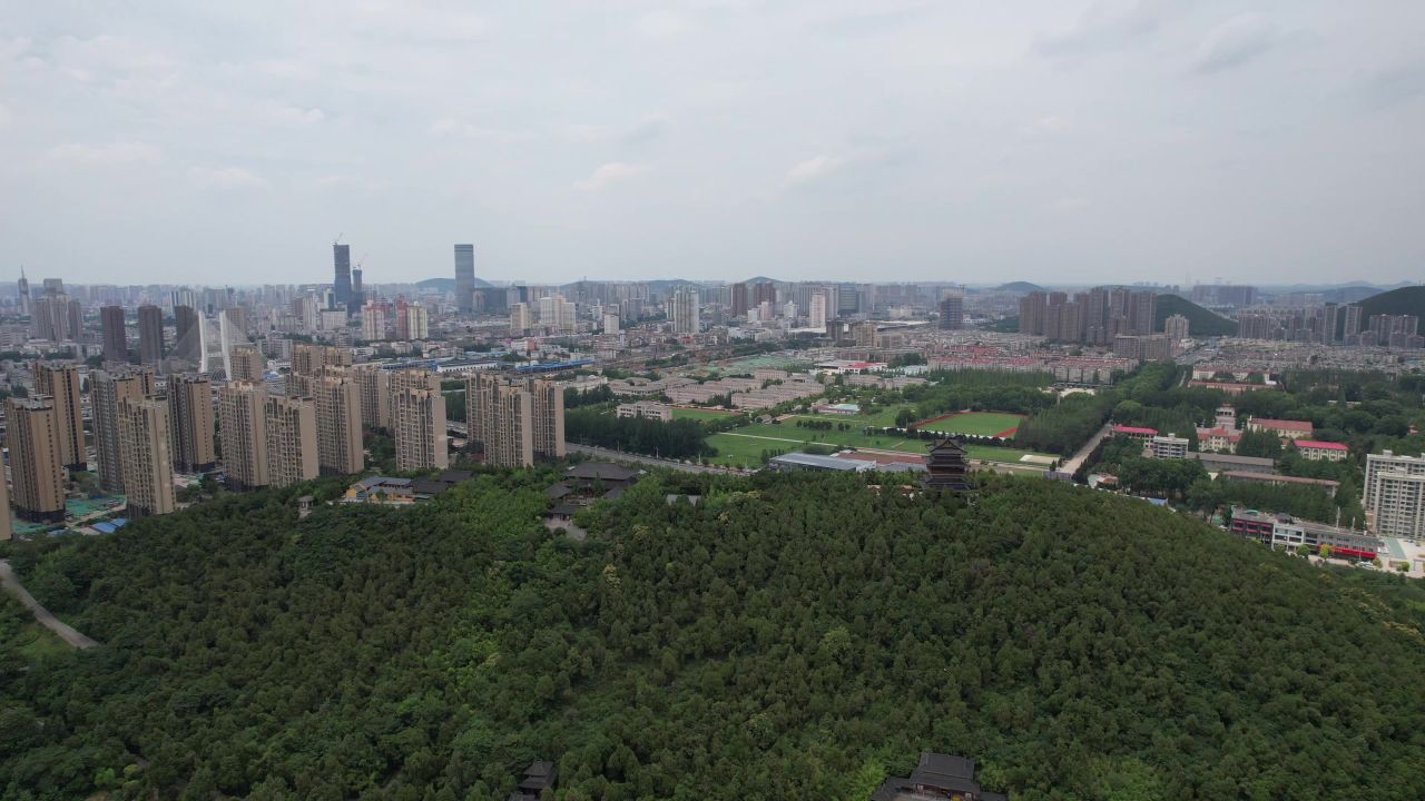 江苏徐州城市风光地标建筑航拍 