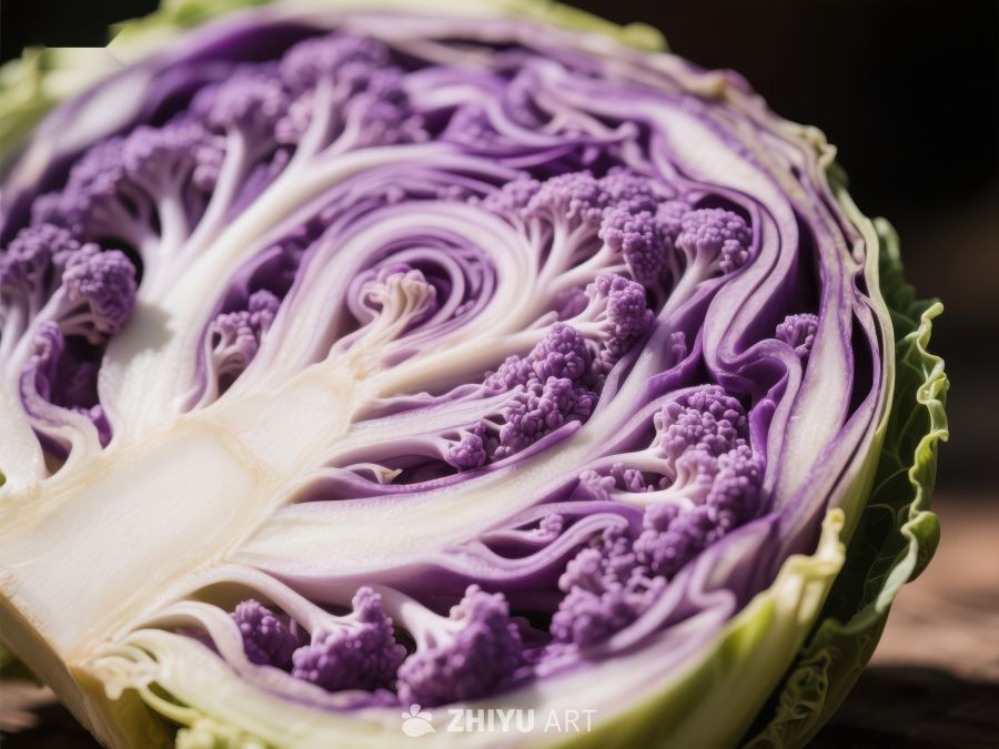 紫色花椰菜的细腻纹理 723