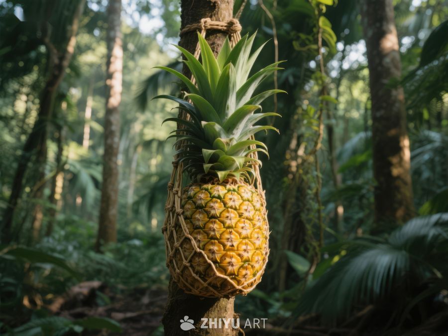 热带雨林中的悬挂菠萝 384