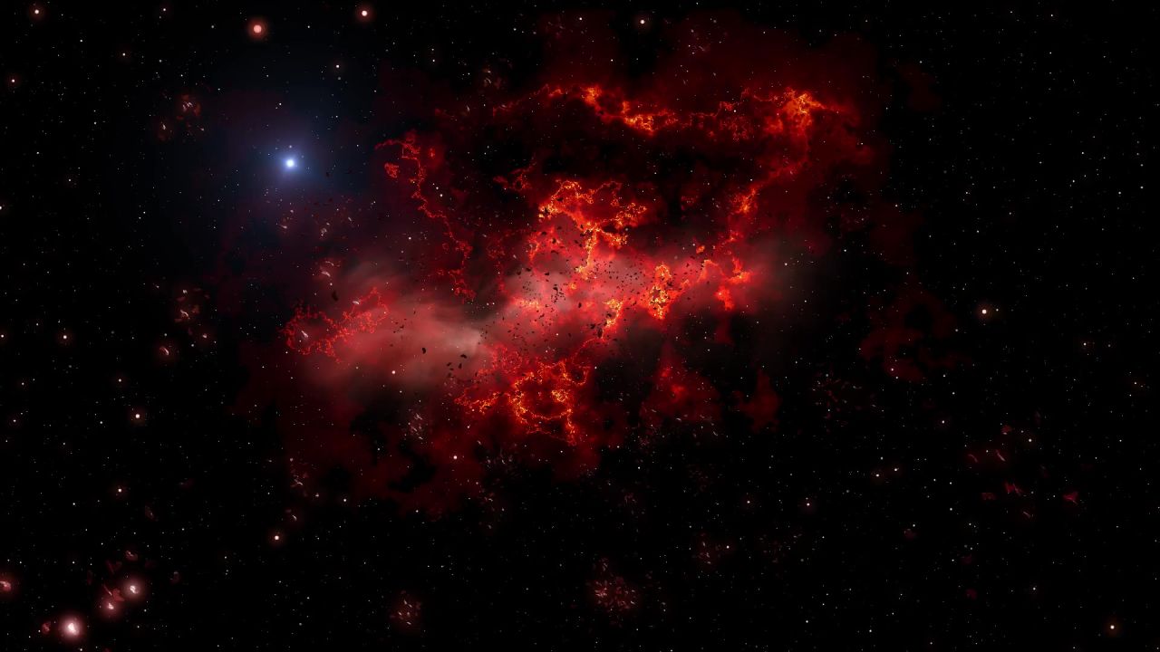 红色的星云碎片宇宙星级空间宇宙星系