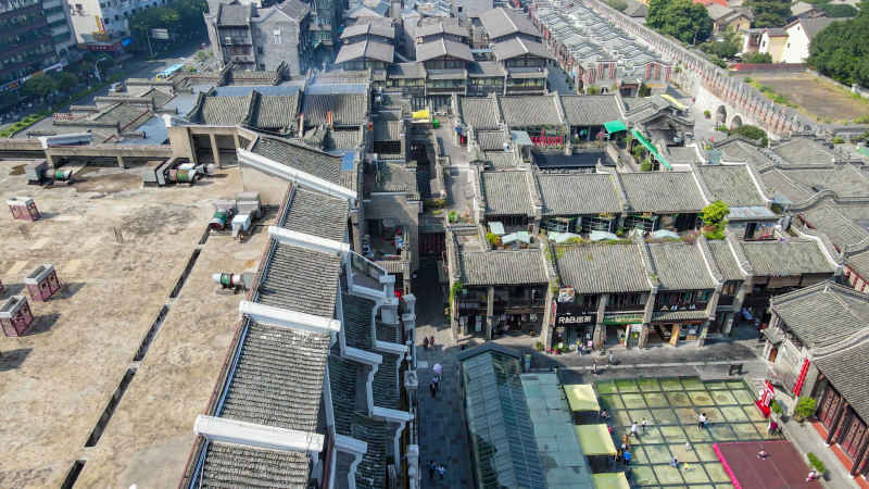 福建汀州古城航拍图 