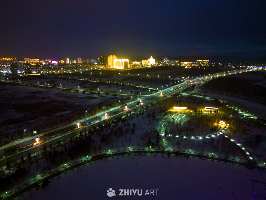 承平湖的夜 每一束光都在诉说团圆