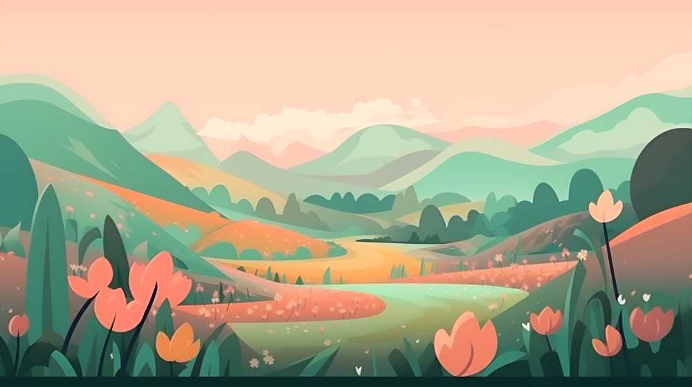 小草花插画夏季