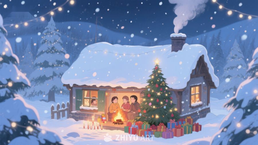 雪夜温馨小屋，共度圣诞时光 436
