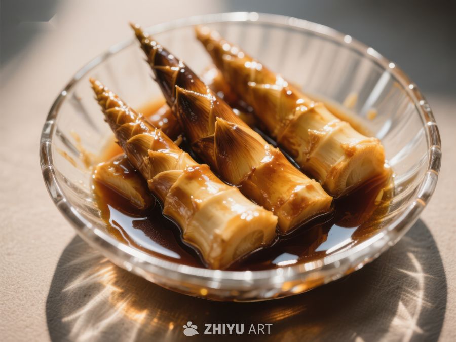 酱汁竹笋美食特写 330