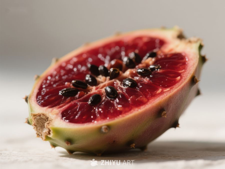 切开的火龙果展示鲜艳果肉 249