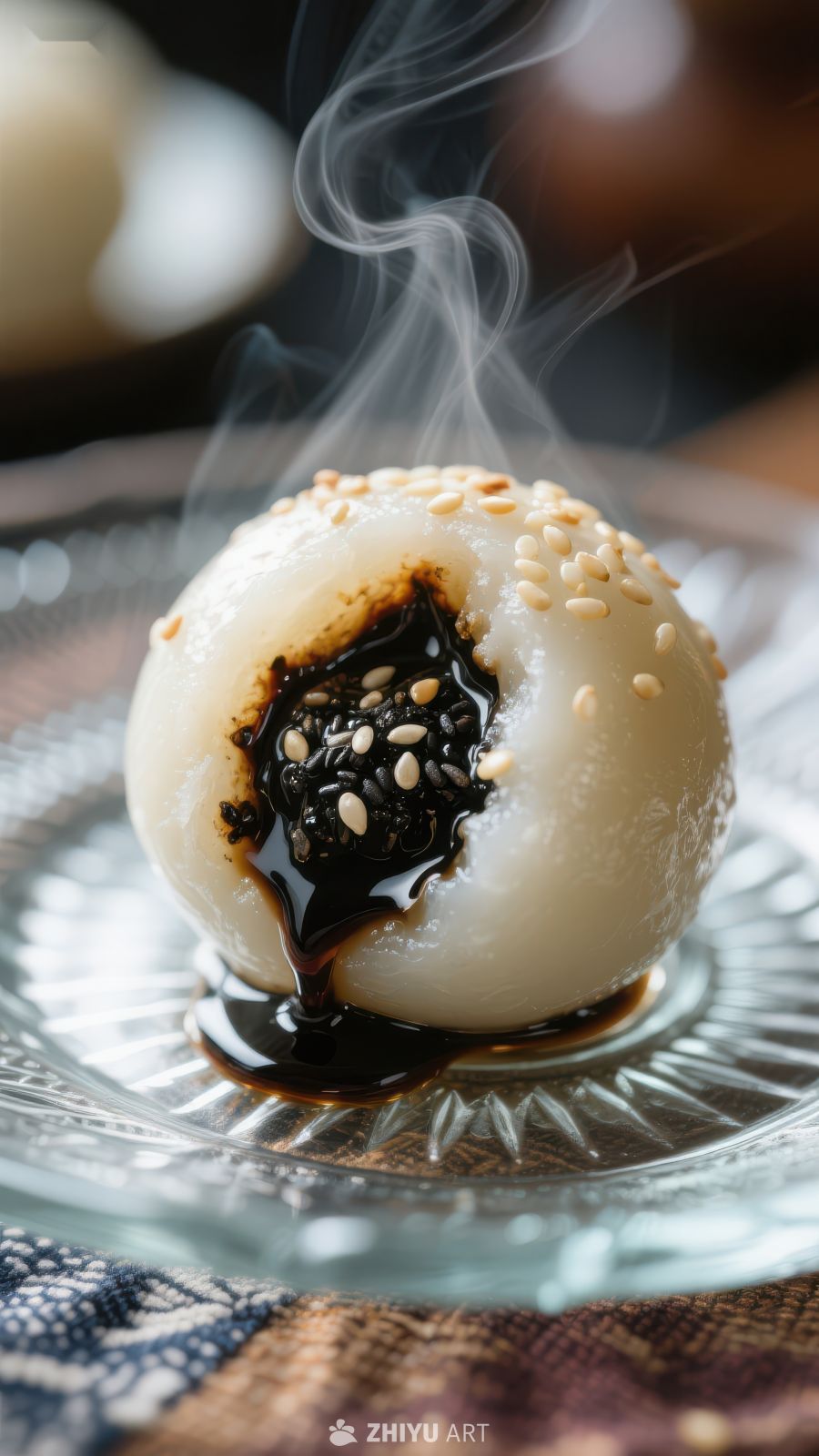热腾腾的芝麻汤圆
