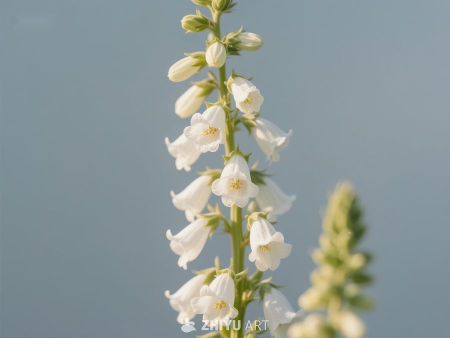 白色花朵垂直绽放 4