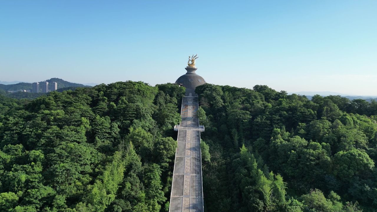  航拍宜春禅都文化博览园