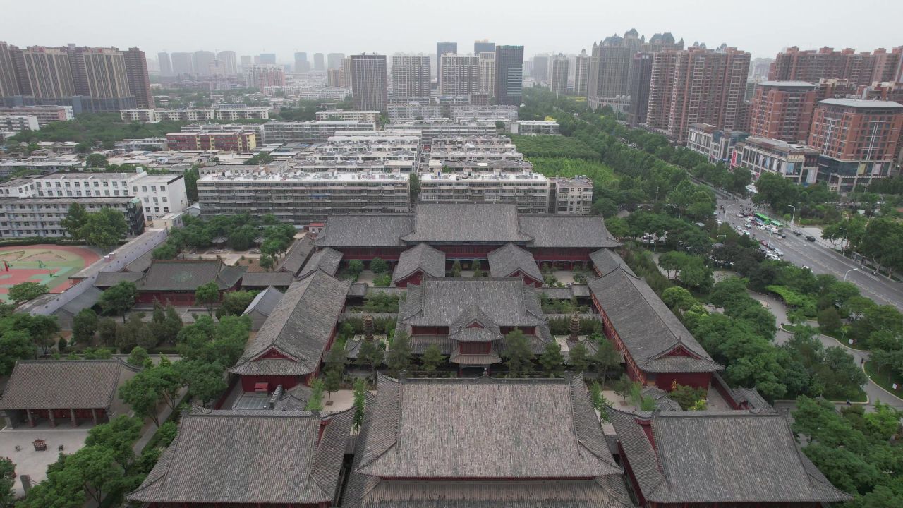 河北邢台开元寺航拍