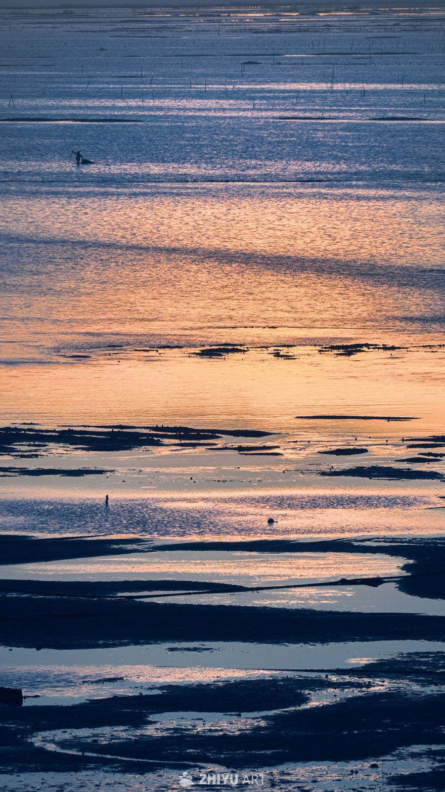当夕阳遇上退潮