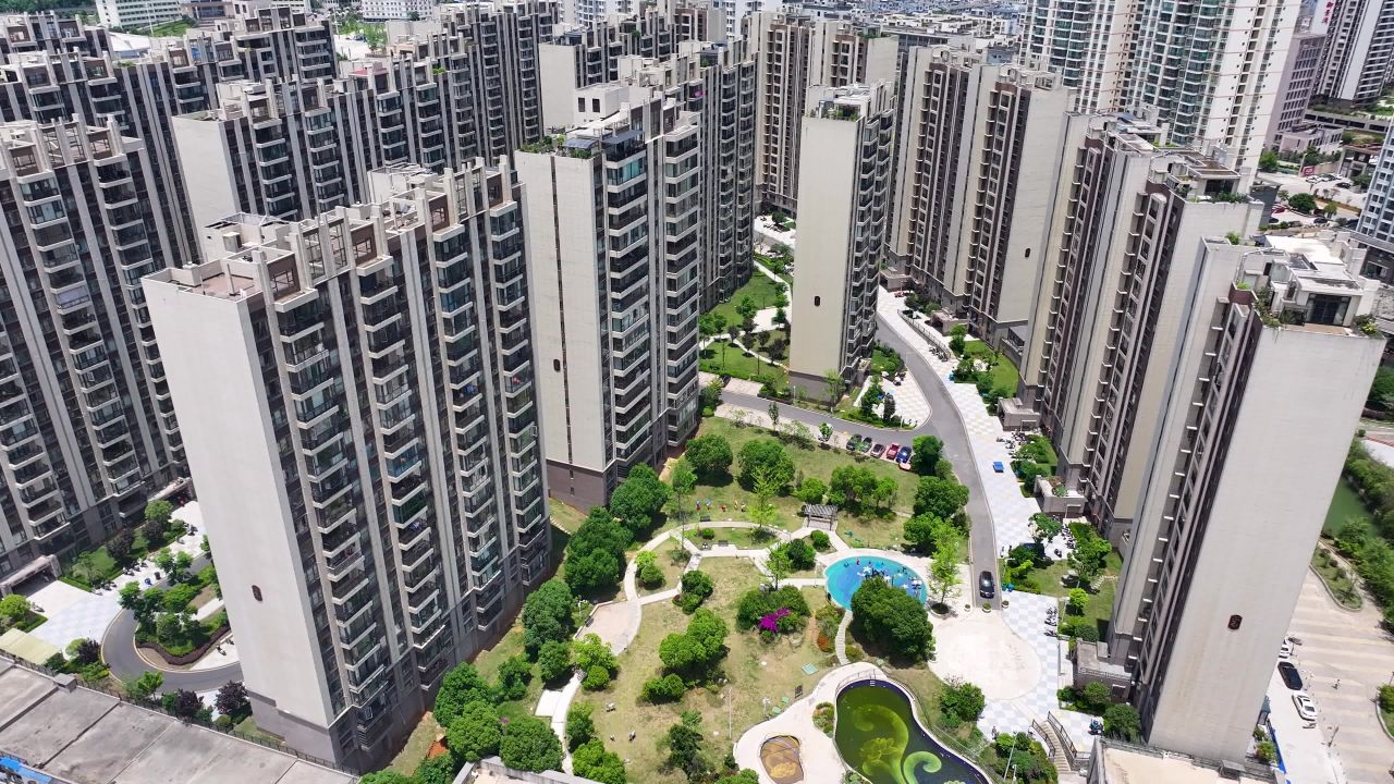 4k房地产楼房  居民楼  住宅区