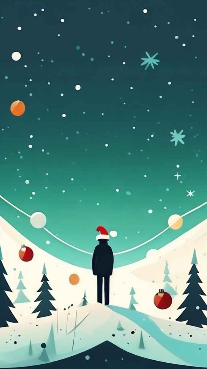 圣诞节插画背景图 132