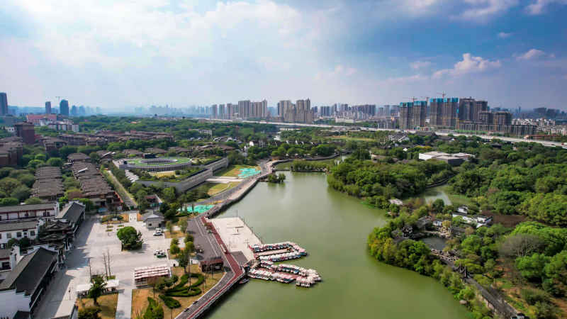 江西南昌城市风光航拍摄影图