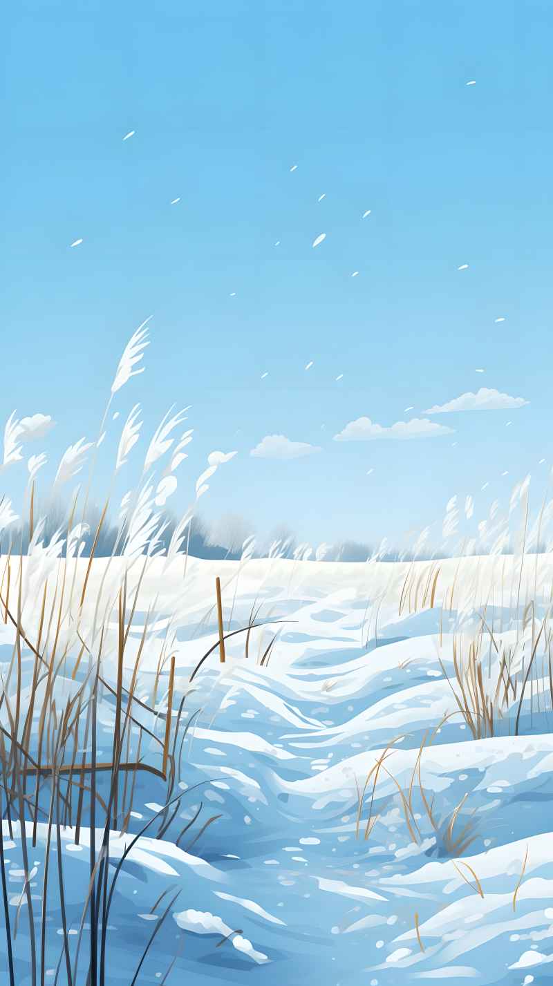 冬季唯美创意背景插画图 50
