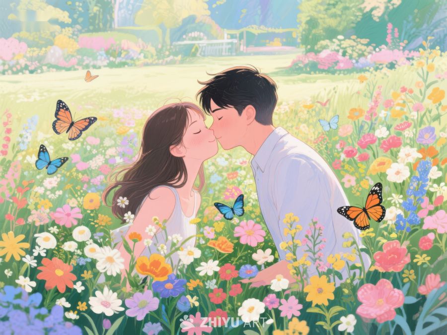 花海中的浪漫一吻 342