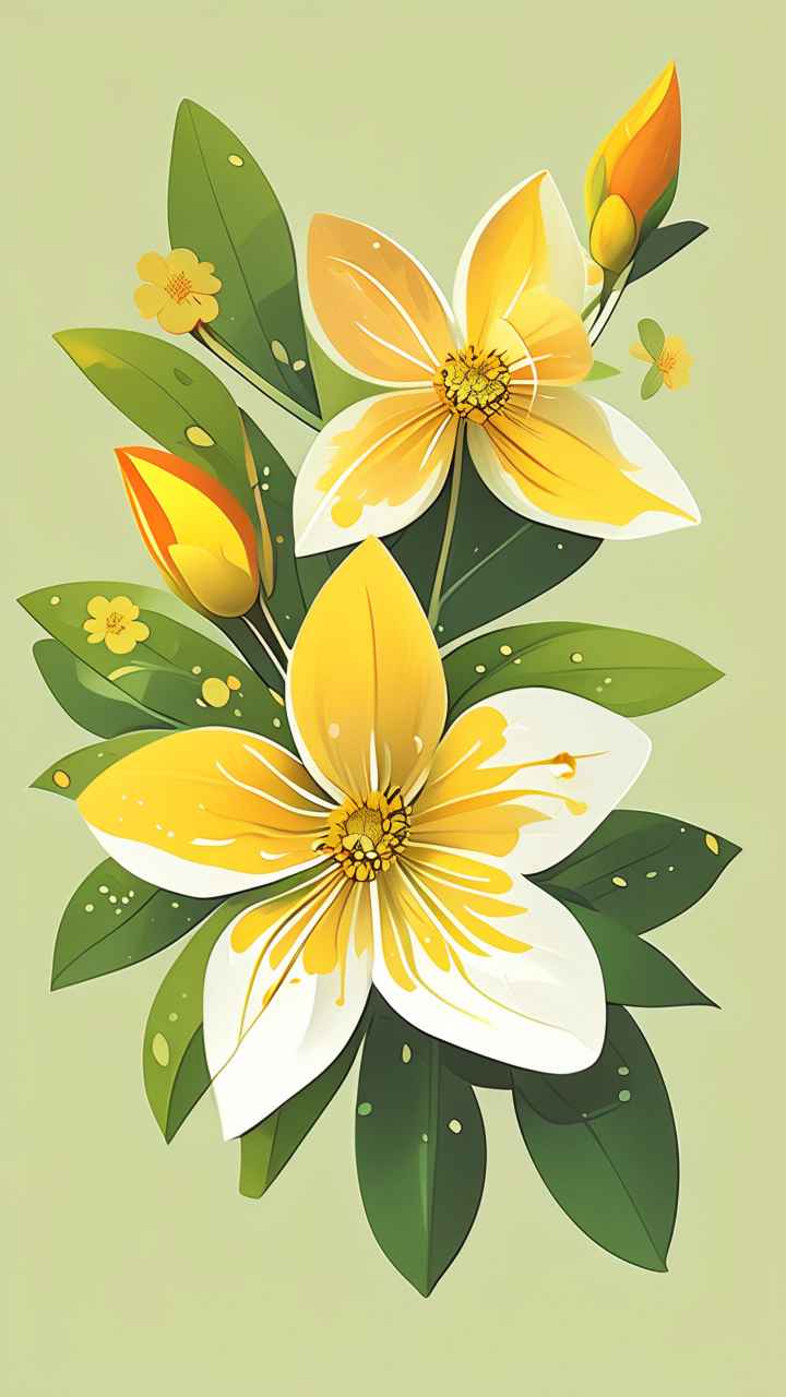 迎春花春季插画 32
