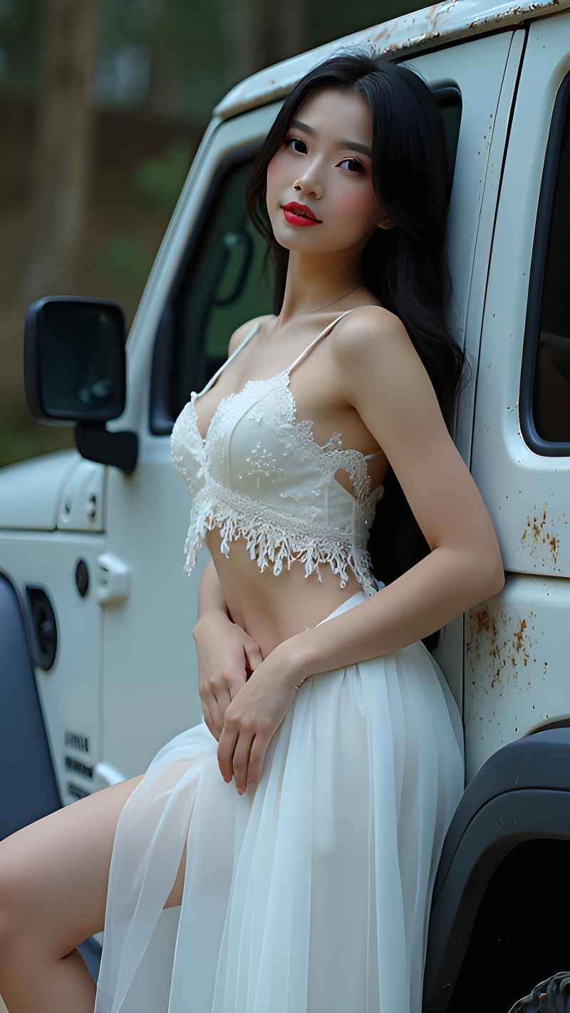 美女与车模特写拍摄 3