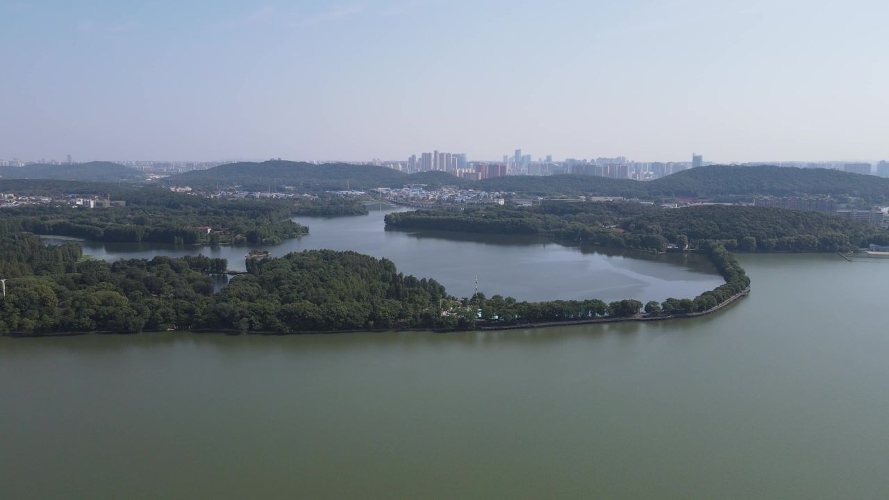 湖北武汉东湖5A景区航拍 