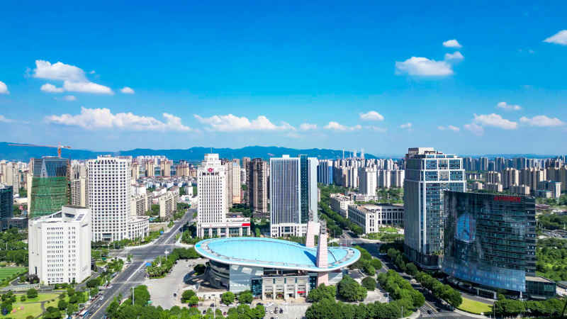 江西吉安城市风光旅游景区航拍图