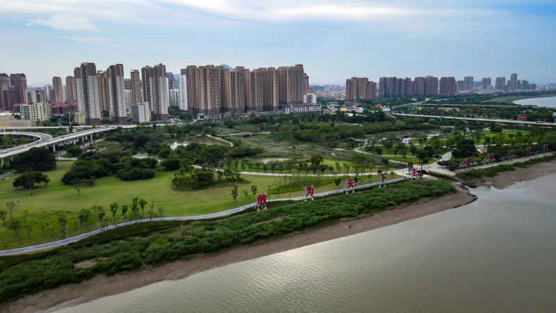 福建泉州城市风光航拍图 