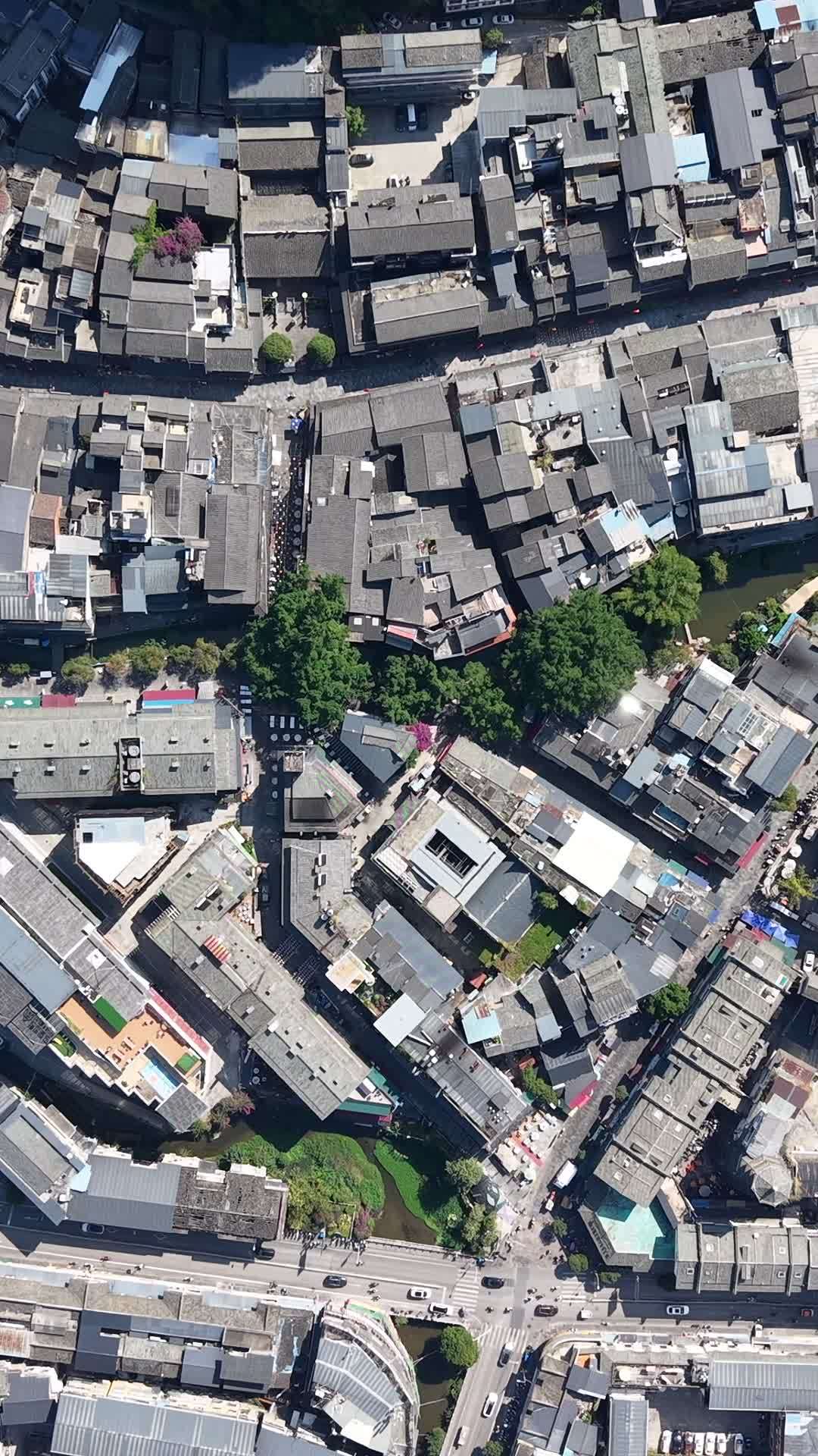 古镇俯瞰全景