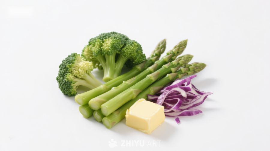 新鲜蔬菜与黄油组合
