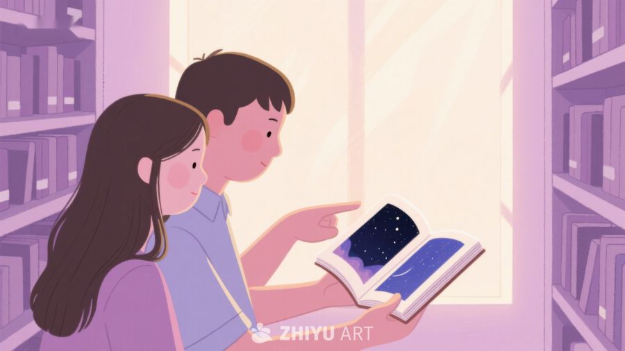 图书馆里共读星空的孩子 292